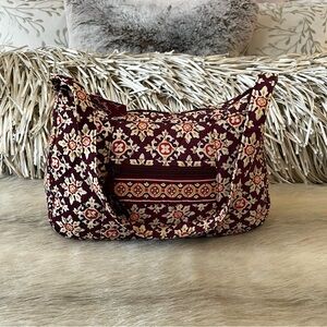 Vera Bradley Burgundy Floral Quilted Satchel